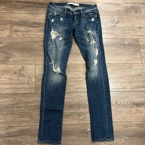 Abercrombie & Fitch Distressed Blue Jeans